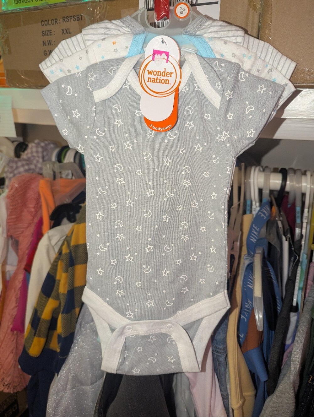 Nwt Wonder Nation Pack Of 3 Onesies Sz 0-3m